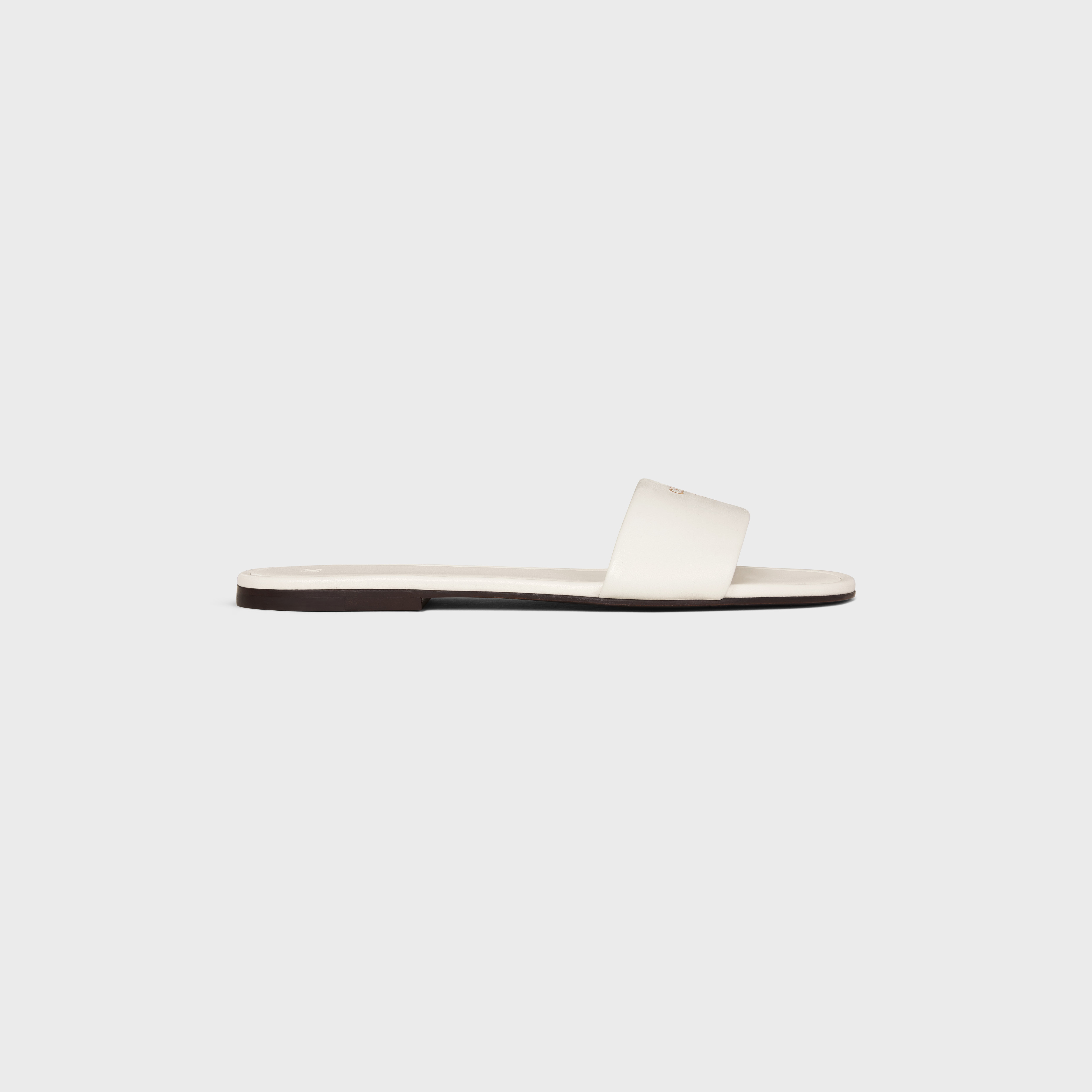CELINE ホワイト サンダル 41 COAST MULE IN LAMBSKIN - CHALK | CELINE